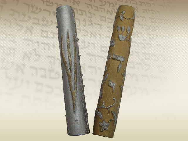 נרתיקי מזוזה בציפוי רקמה